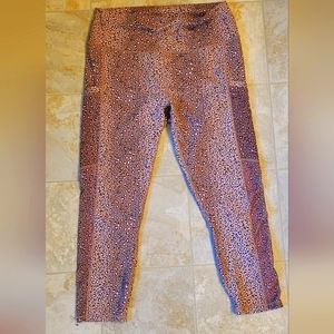 Fabletics pink leopard activewear pants